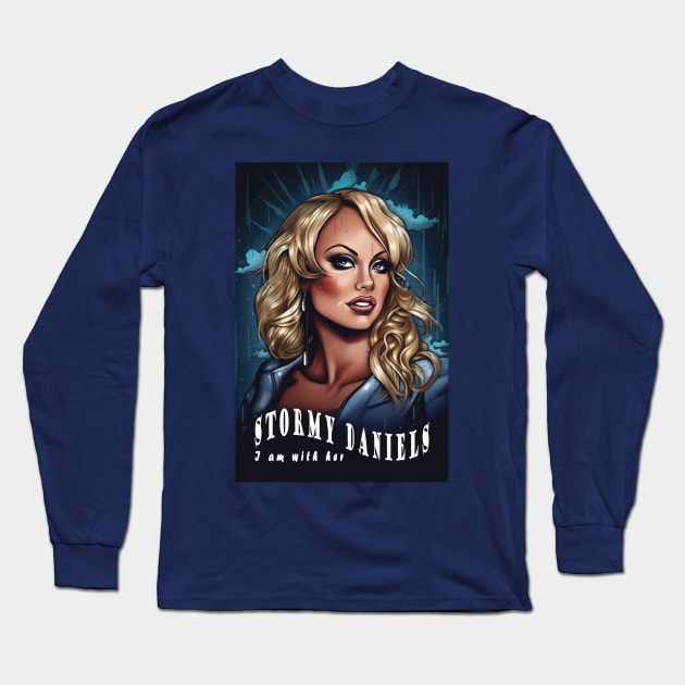 Stormy Daniels Long Sleeve T-Shirt by GreenMary Design